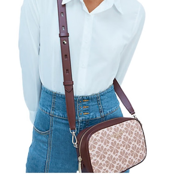 Kate Spade Spade Flower Coated Canvas Infinite Medium Crossbody Pink Multi NWT - Picture 3 of 14